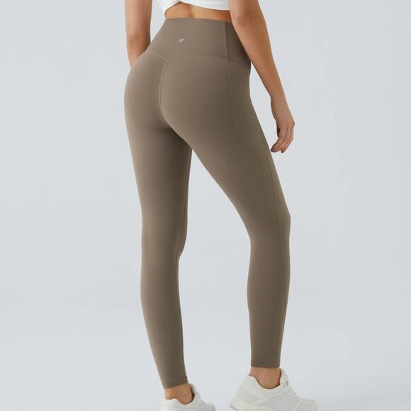 Halara SoCinched High Waisted Tummy Control UltraSculpt Leggings Dawn Brown M - Picture 2 of 9